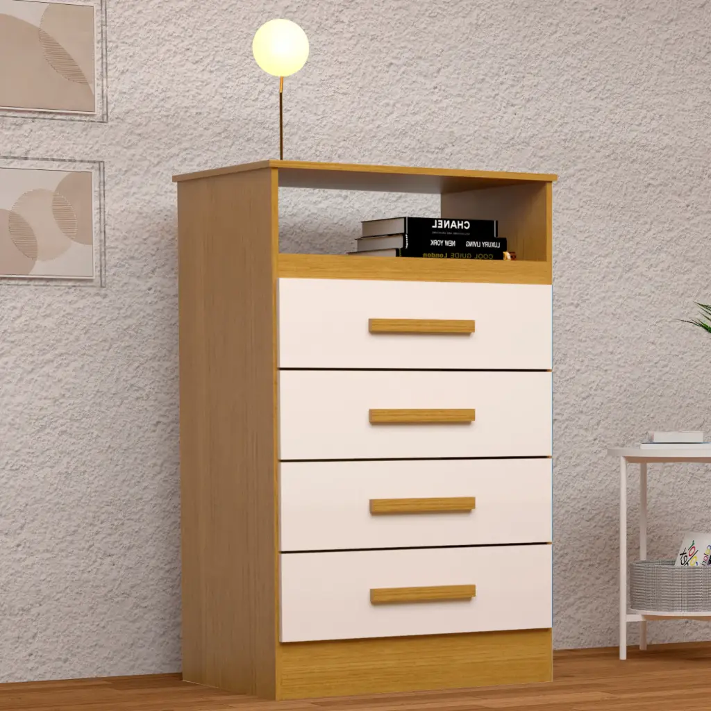  CÔMODA JÉSSICA MDF ACP MOVEIS (CINAMOMO/OFF WHITE)