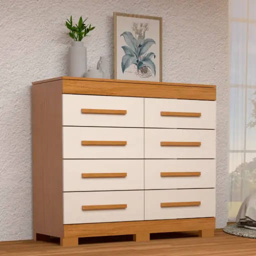  CÔMODA NALU 08 GAVETAS MDF ACP MOVEIS